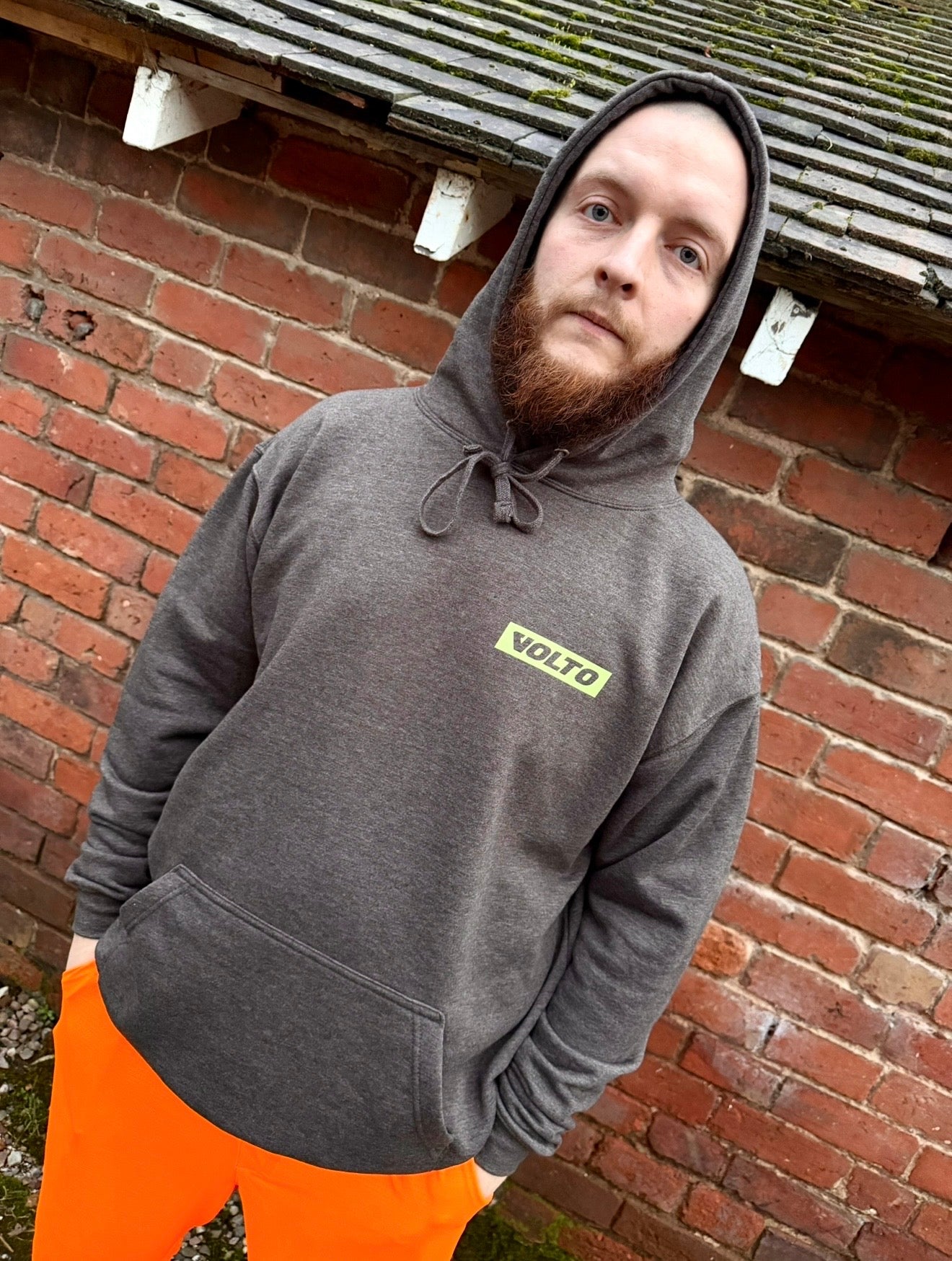 Mens Charcoal Hoodie