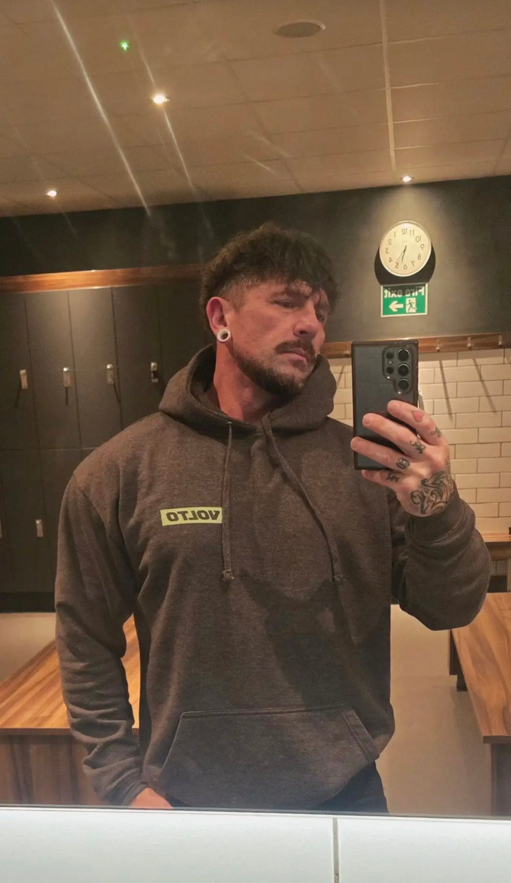 Mens Charcoal Hoodie